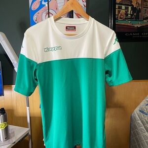 Kappa men’s shirt size M soccer tee green white